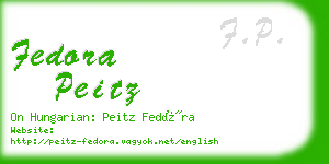 fedora peitz business card